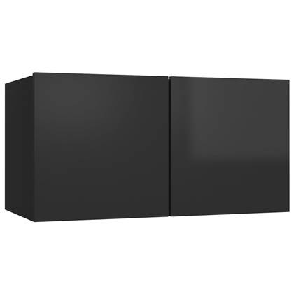 vidaXL Tv-hangmeubel 60x30x30 cm hoogglans zwart