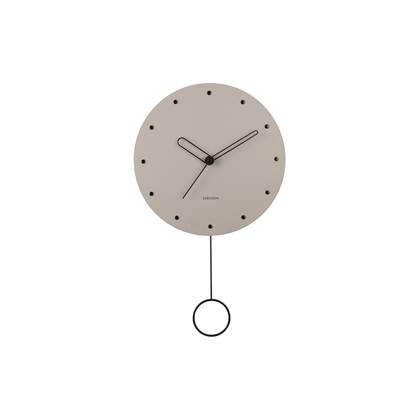 Karlsson Wall clock Studs pendulum wood warm grey online kopen