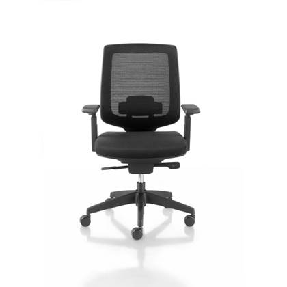 Duverger Ergo - Bureaustoel - zwart - verstelbaar frame - 5 poten -