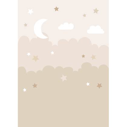 ESTAhome fotobehang wolken en sterren beige - 159247 - 2 x 2.79 m