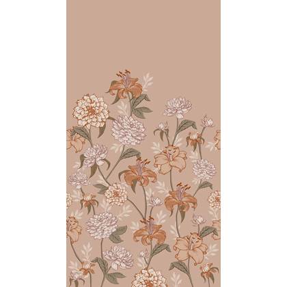 ESTAhome fotobehang vintage bloemen oudroze en terracotta - 159210 - 1