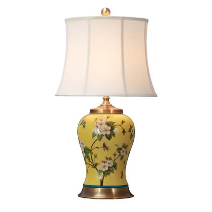 Fine Asianliving Chinese Tafellamp met Kap Keramiek Porselein online kopen