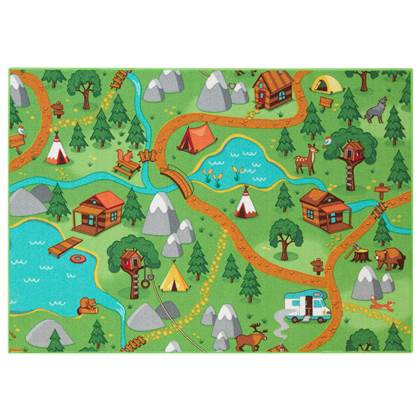Carpet Studio Hiking Speelkleed - Groen - 95x133cm