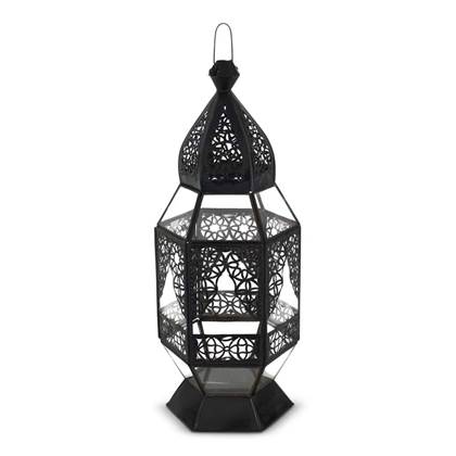Safaary - Marokkaanse Lantaarn Zwart Amber Ã 17 x 45cm