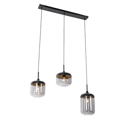 QAZQA Hanglamp kyan - Grijs - Design - L 102cm