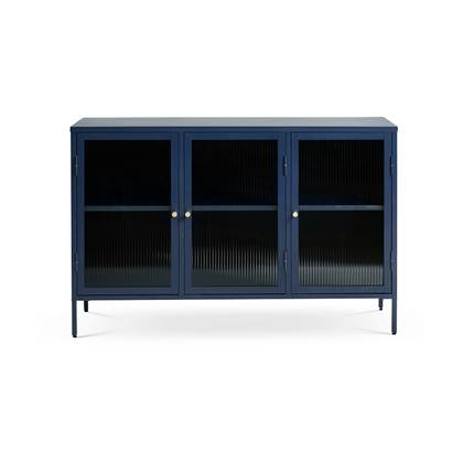 Olivine Katja metalen sideboard blauw - 132 x 40 cm