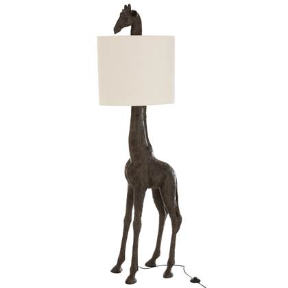 J-Line Lamp Giraf Poly Donkerbruin