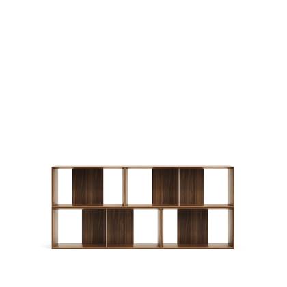 Kave Home - Set Litto van 4 modulaire planken in walnootfineer 168 x