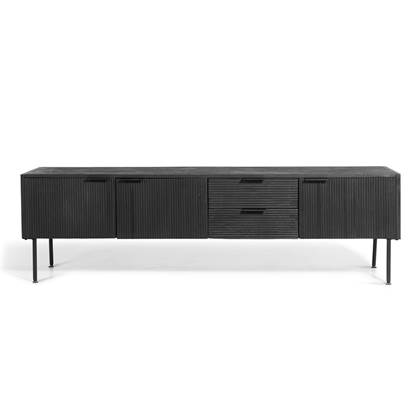 Collectables TV meubel Pristina - 50x40x145 - Mangohout - zwart
