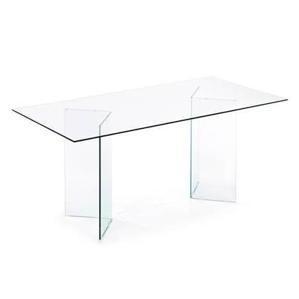 Kave Home - Burano glazen tafel 200 x 90 cm
