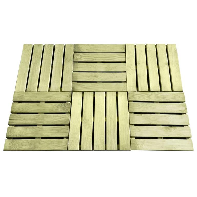 VidaXL 30 st Terrastegels 50x50 cm FSC hout groen