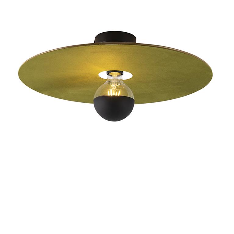 QAZQA Plafondlamp combi Groen Modern D 450mm