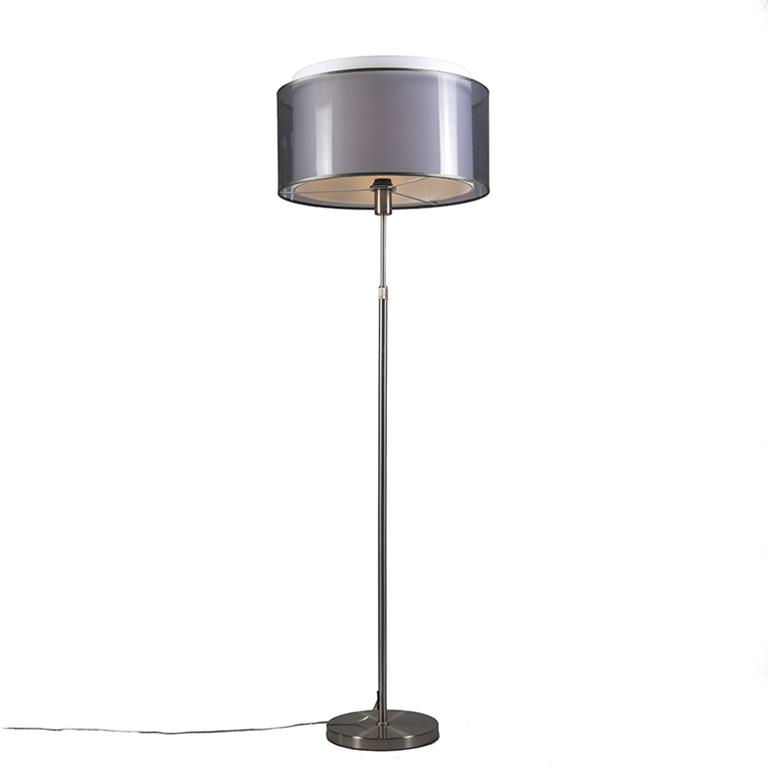 QAZQA Vloerlamp Parte Staal Modern H 1680mm