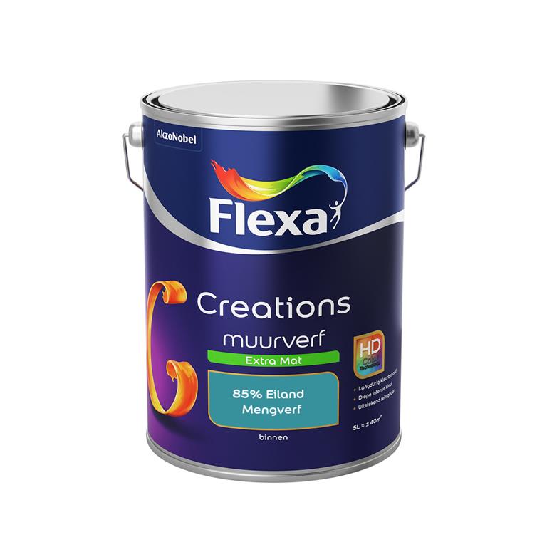 Flexa Creations Muurverf Extra Mat 85% Eiland 5 liter
