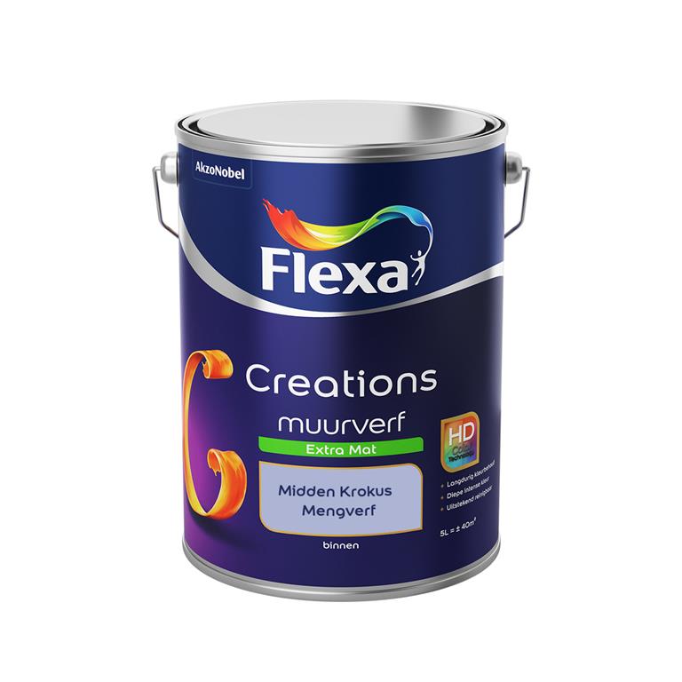 Flexa Creations Muurverf Extra Mat Midden Krokus 5 liter