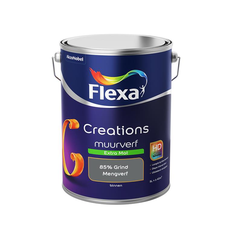 Flexa Creations Muurverf Extra Mat 85% Grind 5 liter