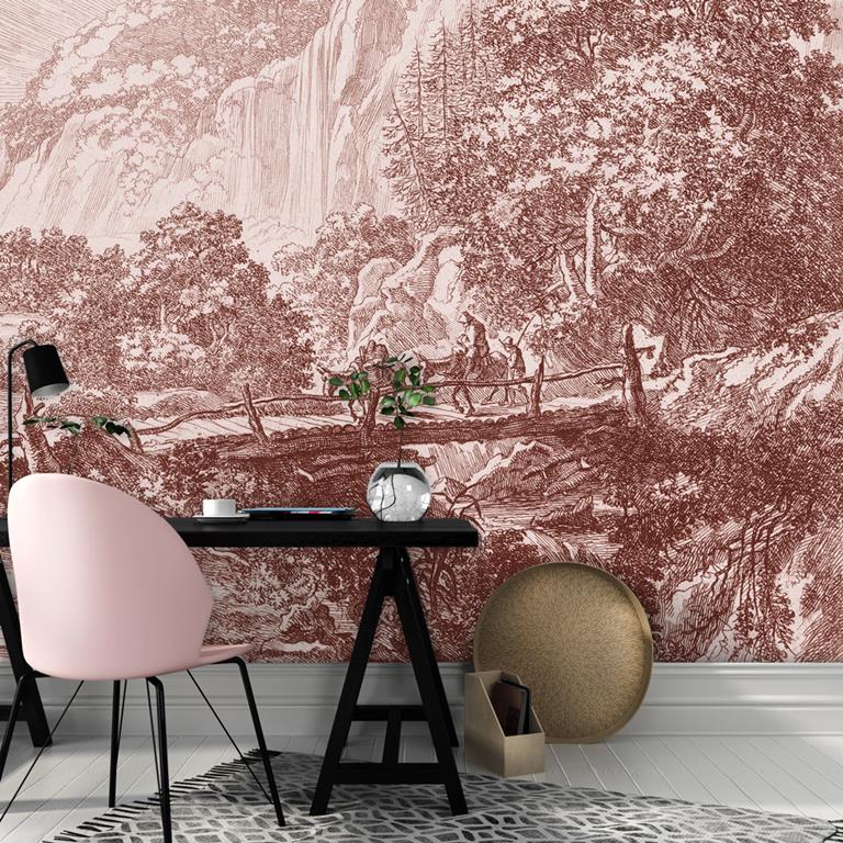 Daring Walls Behang Old Landscapes 1- pink