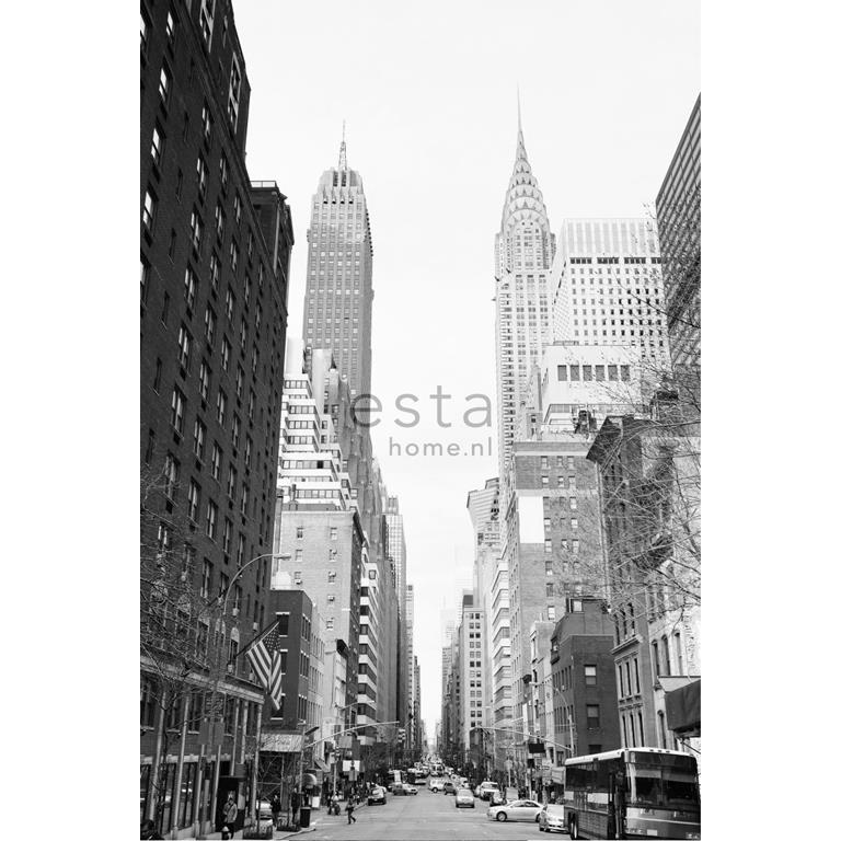 Esta Home ESTAhome fotobehang New York street view zwart en wit 157706 186 x