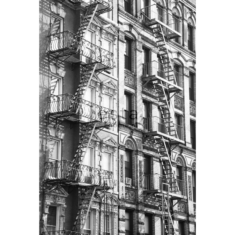 Esta Home ESTAhome fotobehang brandtrap New York zwart en wit 157709 186 x 2