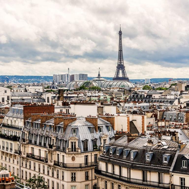 Esta Home ESTAhome fotobehang Parijs city view beige en grijs 158810 2 79 x