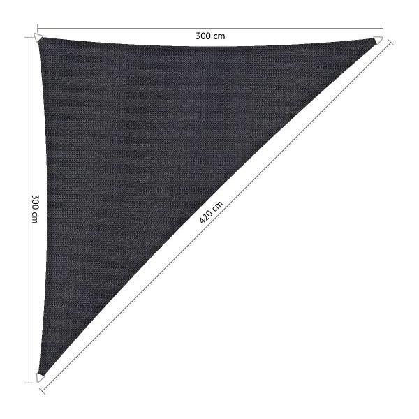 Shadow Comfort 90 graden driehoek 3x3x4 2m Carbon black