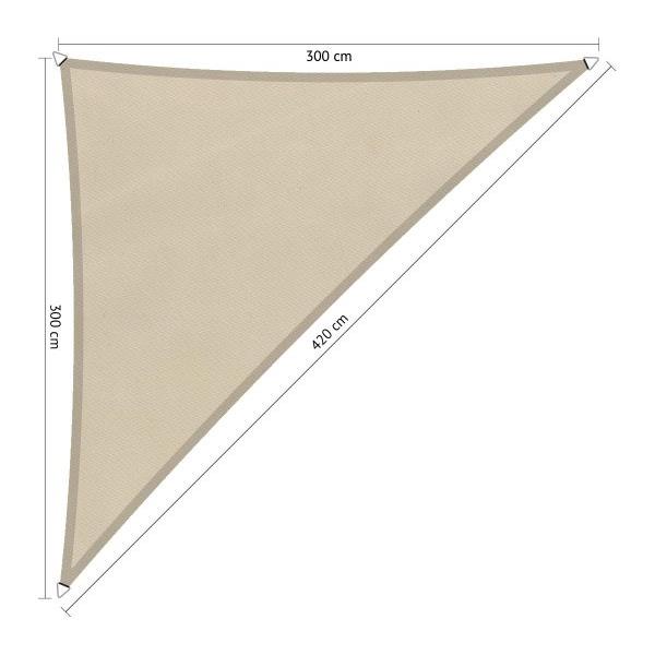 Shadow Comfort waterafstotend driehoek 3x3x4 2m Island White