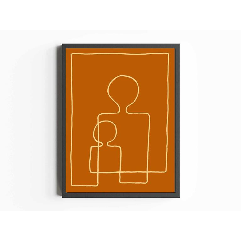 Atelier Andrea Art Print Mother and Child Terra Naples yellow line