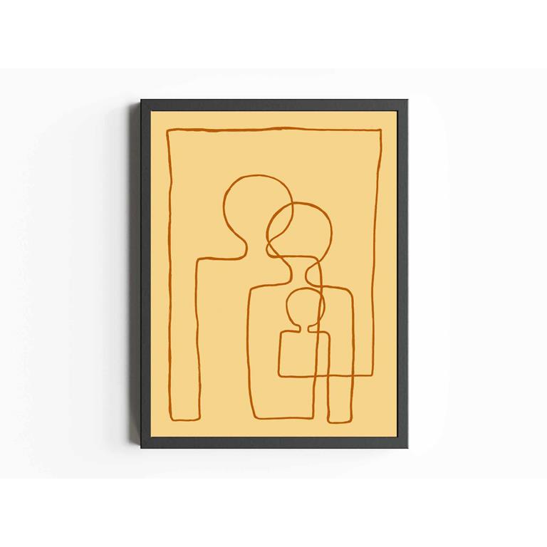 Atelier Andrea Art Print Three of them Together Yellow Terra line