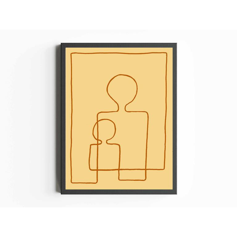 Atelier Andrea Art Print Mother and Child Naples yellow Terra line