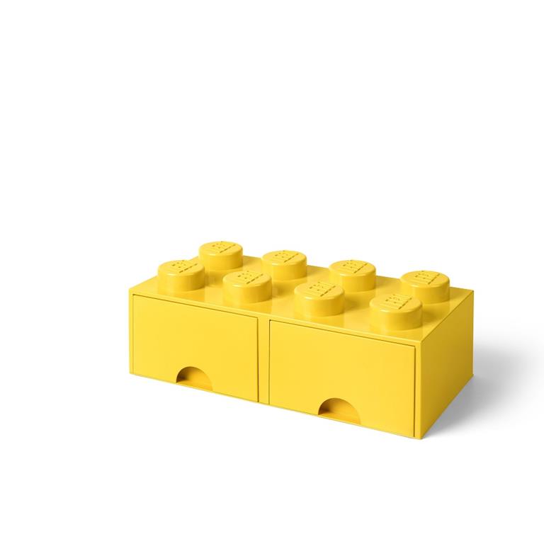LEGO Opberglade Brick 8 Geel