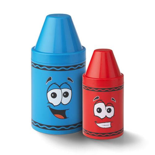 Crayola 2-delige Krijtvorm Opbergdozenset Blauw Rood Polypropylee