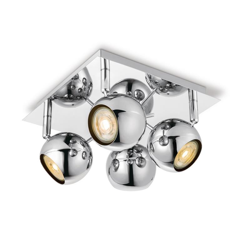 Home Sweet Home Bollo LED Opbouwspot 4L Chroom