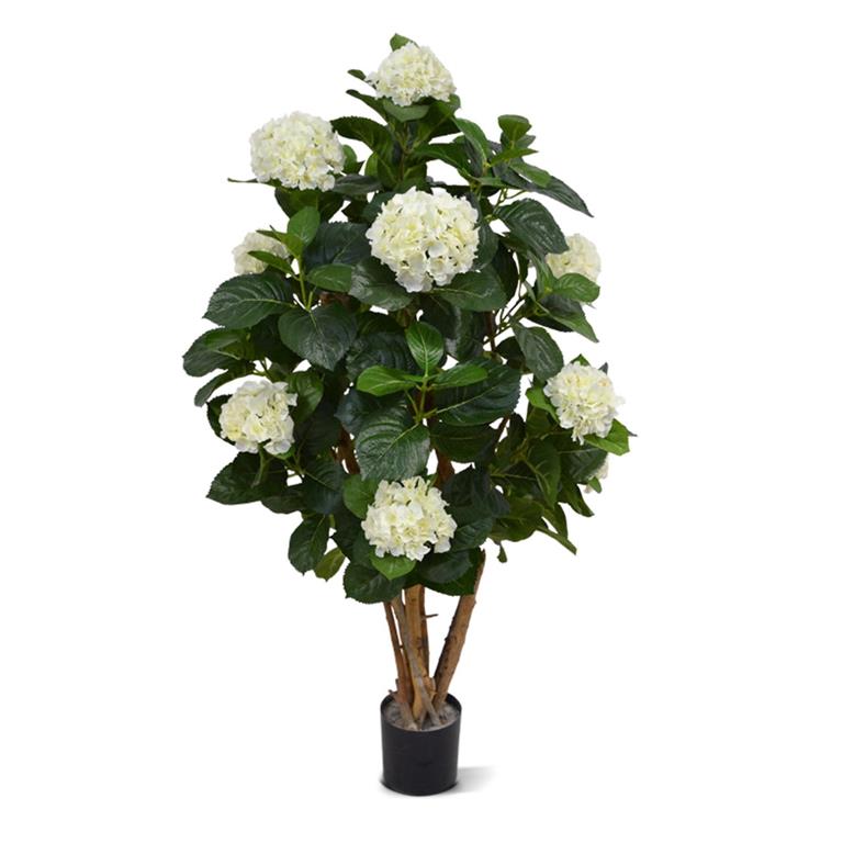 Maxi Fleur kunstplanten Hortensia kunstplant op stam 110cm crème