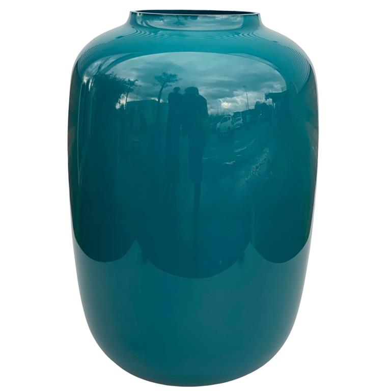 Vase The World Artic M petrol Ø25 x H35 cm
