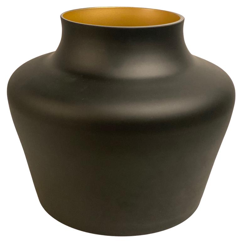 Vase The World Coral black gold Ø22 5 x H22 cm
