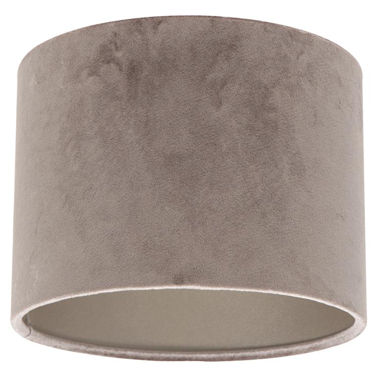 Steinhauer Prestige Chic lampenkap warm grijs velvet 15 cm hoog
