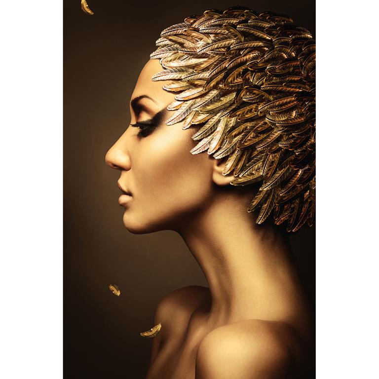 Sweet Living Aluminium Schilderij Gold Feather B60 x L90 cm