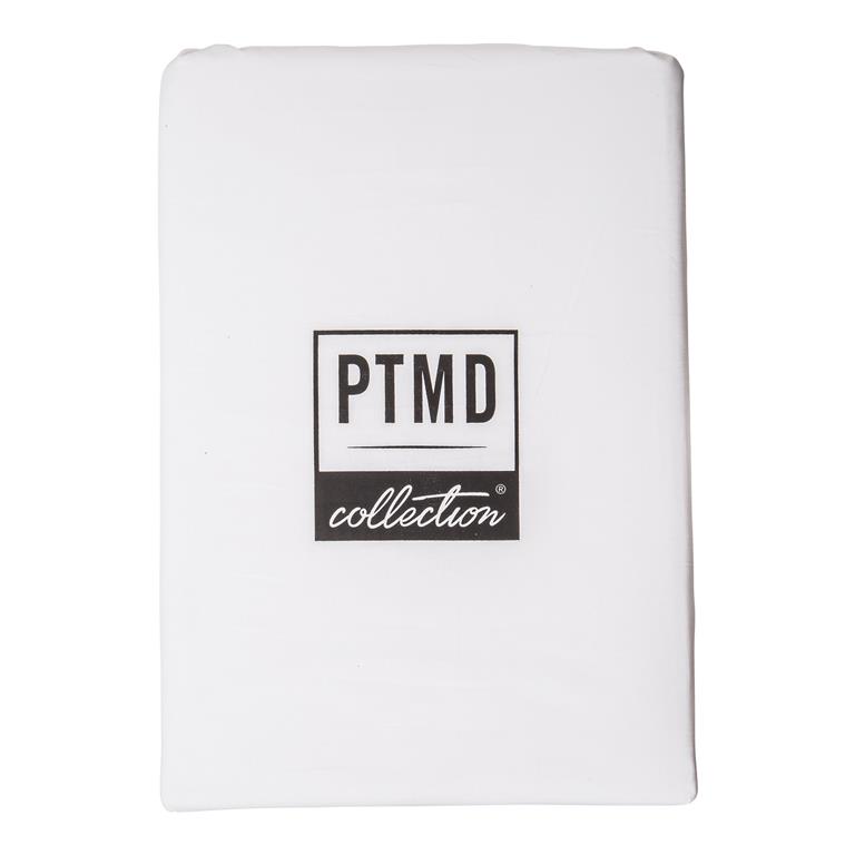 PTMD Dekbedovertrek katoen wit maat in cm: 200 x 220 Wit