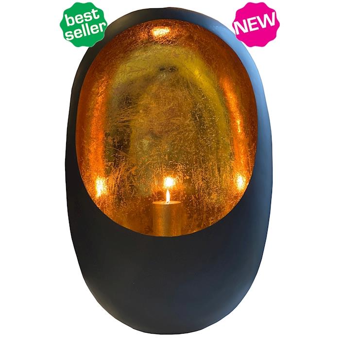 Vase The World Rapa Egg XL gold