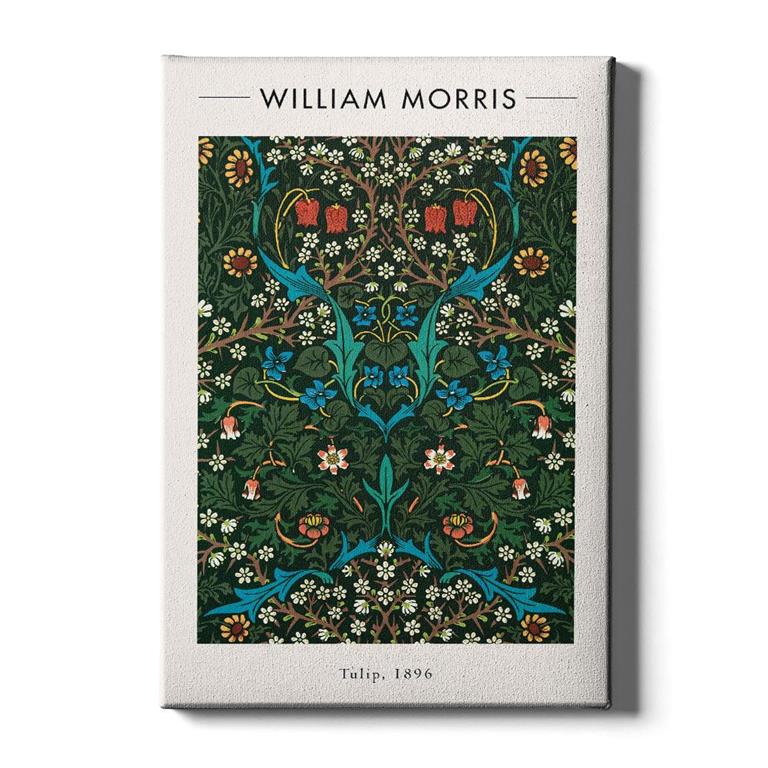 Walljar.com Walljar Schilderij Canvas William Morris Tulip II