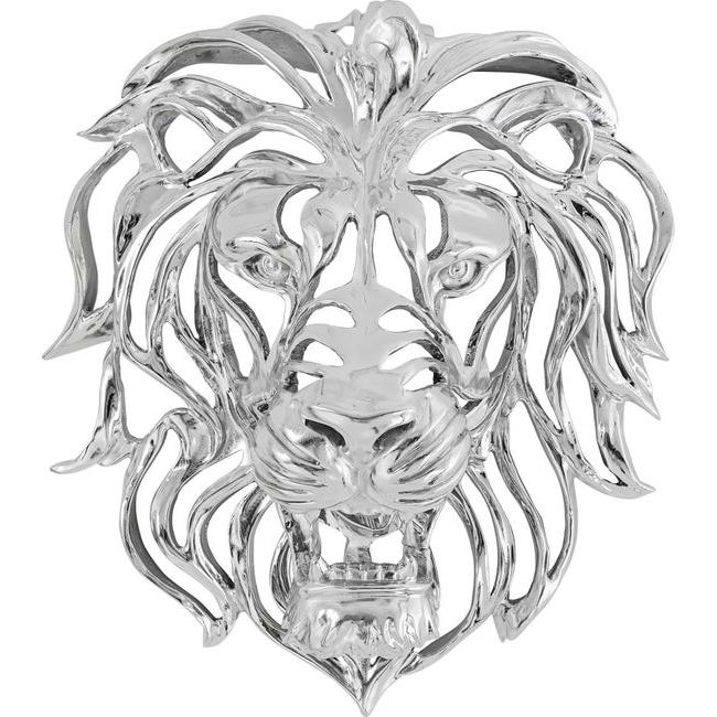 Kare Design Wanddecoratie Lion Zilver