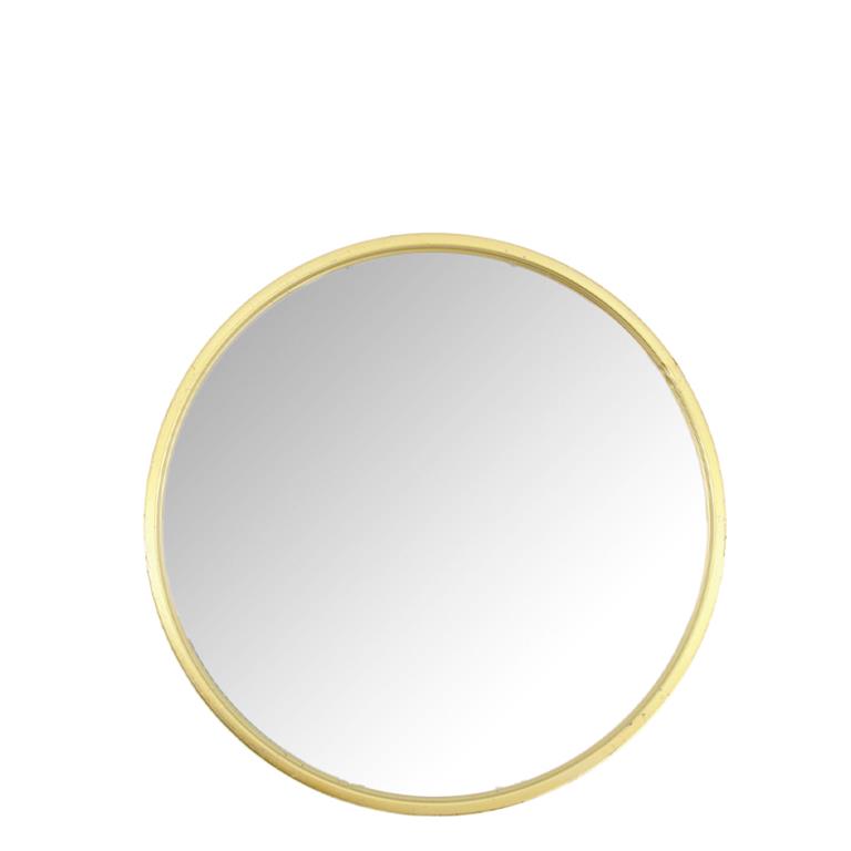 Cozy Ibiza Ronde spiegel goud metaal 57cm