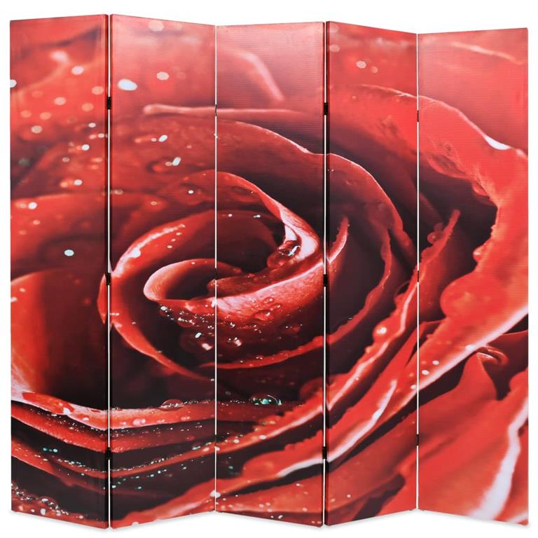VidaXL Kamerscherm inklapbaar roos 200x170 cm rood