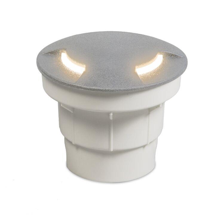 QAZQA Ceci Moderne LED Dimbare Grondspot met Dimmer 1 lichts Ø 120 mm Grijs Buitenverlichting