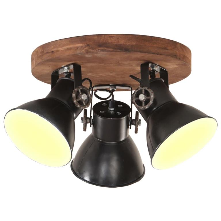 VidaXL Plafondlamp industrieel 25 W E27 42x27 cm zwart