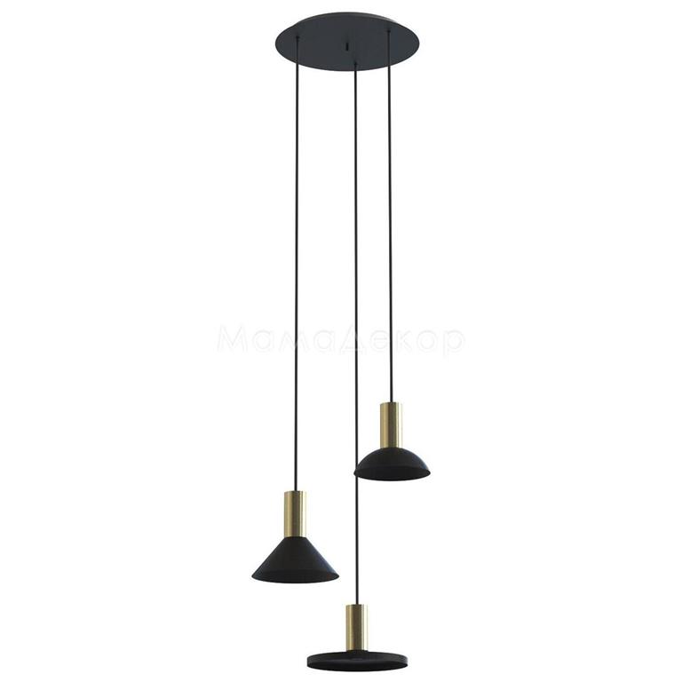 Nowodvorski Hanglamp Hermanos 3 lichts Ø 30 cm zwart goud