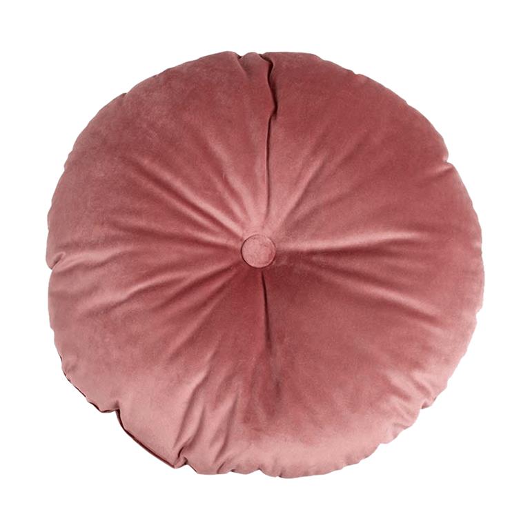 Artichok Hannah ronde sierkussen velvet roze Ø 45 cm