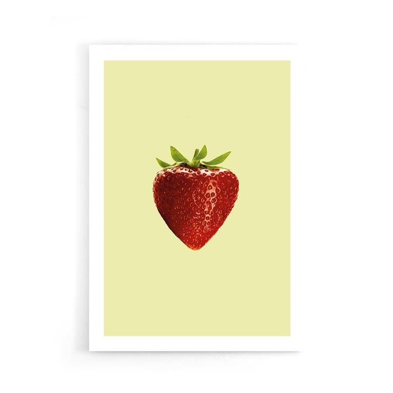 Walljar.com Walljar Poster Strawberry
