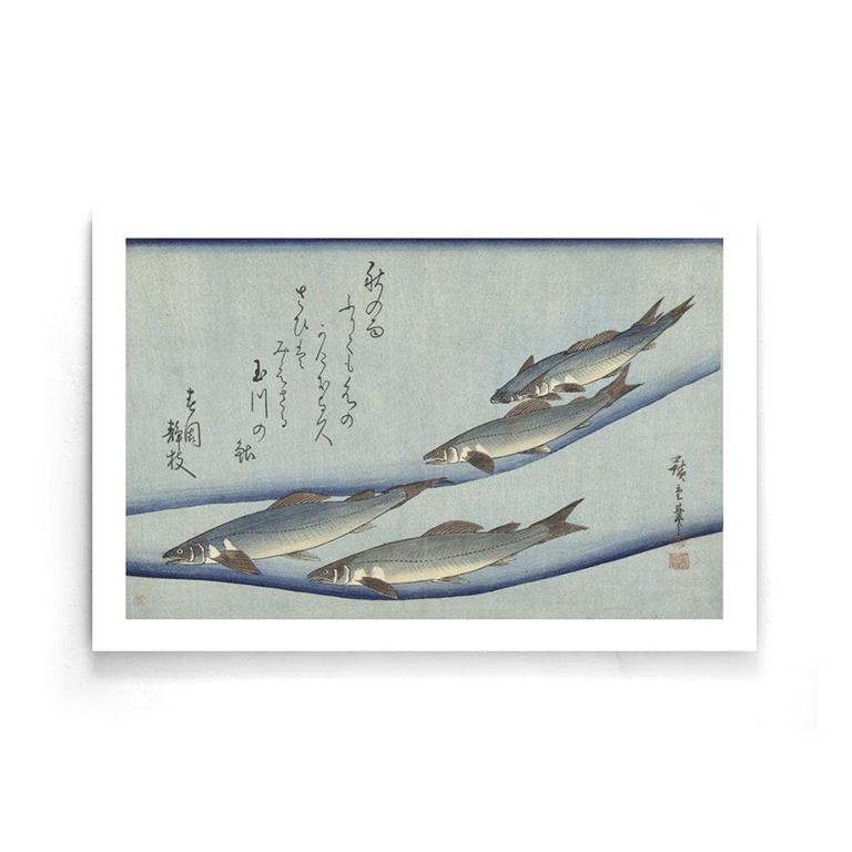 Walljar.com Walljar Poster Utagawa Kuniyoshi Trout