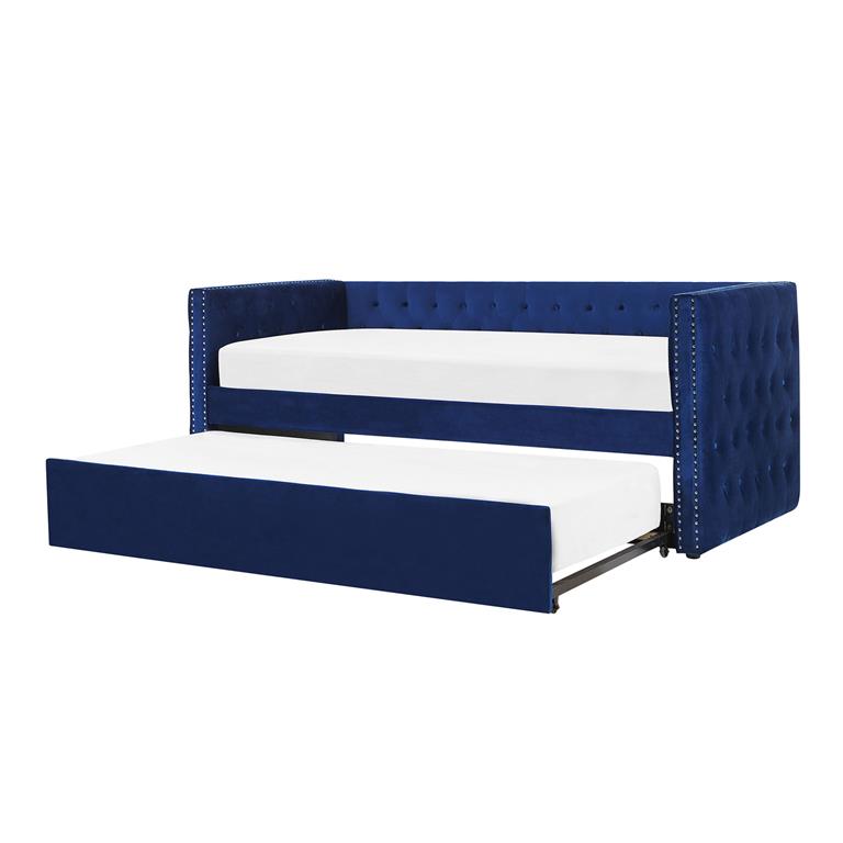 Beliani GASSIN Bed blauw 90x200